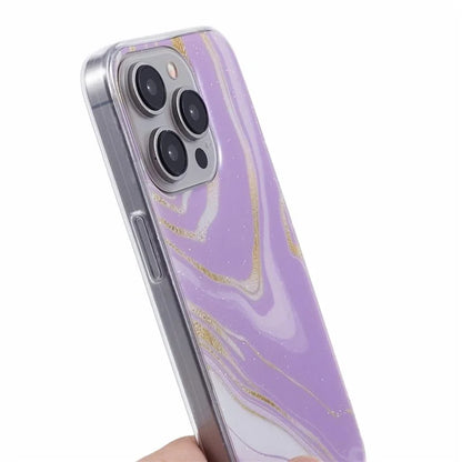 For iPhone 15 Pro Max Protective Case Marble IMD Shockproof TPU Phone Cover