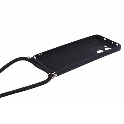 For Xiaomi 13T / 13T Pro / Redmi K60 Ultra Case Soft Fiber Lining Rubberized TPU Cover with Long Lanyard