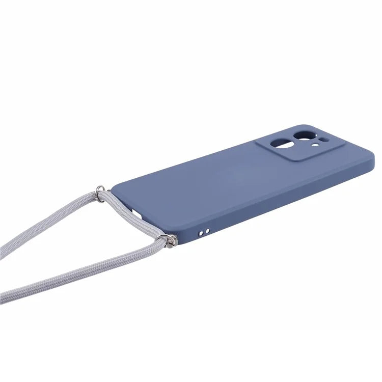 For Xiaomi 13T / 13T Pro / Redmi K60 Ultra Case Soft Fiber Lining Rubberized TPU Cover with Long Lanyard