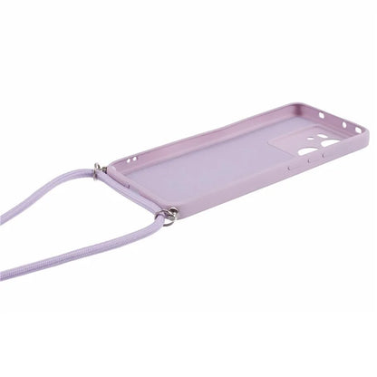 For Xiaomi 13T / 13T Pro / Redmi K60 Ultra Case Soft Fiber Lining Rubberized TPU Cover with Long Lanyard