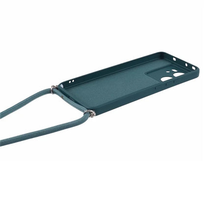For Xiaomi 13T / 13T Pro / Redmi K60 Ultra Case Soft Fiber Lining Rubberized TPU Cover with Long Lanyard