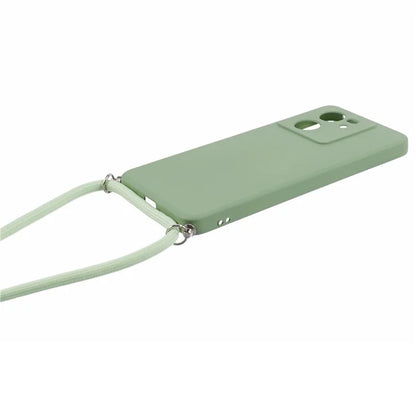 For Xiaomi 13T / 13T Pro / Redmi K60 Ultra Case Soft Fiber Lining Rubberized TPU Cover with Long Lanyard