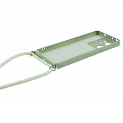 For Xiaomi 13T / 13T Pro / Redmi K60 Ultra Case Soft Fiber Lining Rubberized TPU Cover with Long Lanyard