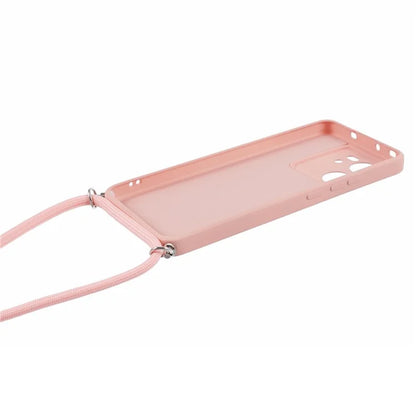 For Xiaomi 13T / 13T Pro / Redmi K60 Ultra Case Soft Fiber Lining Rubberized TPU Cover with Long Lanyard