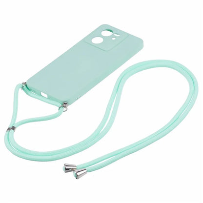 For Xiaomi 13T / 13T Pro / Redmi K60 Ultra Case Soft Fiber Lining Rubberized TPU Cover with Long Lanyard