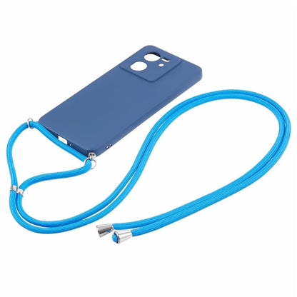 For Xiaomi 13T / 13T Pro / Redmi K60 Ultra Case Soft Fiber Lining Rubberized TPU Cover with Long Lanyard