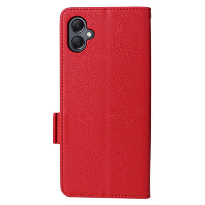 For Samsung Galaxy A05 4G Case Litchi Texture Cell Phone Leather Cover with Strap