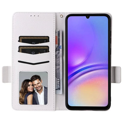 For Samsung Galaxy A05 4G Case Litchi Texture Cell Phone Leather Cover with Strap