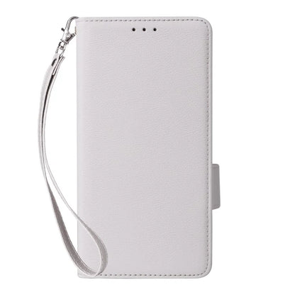 For Samsung Galaxy A05 4G Case Litchi Texture Cell Phone Leather Cover with Strap