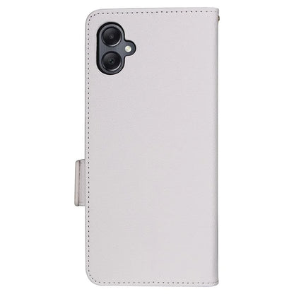 For Samsung Galaxy A05 4G Case Litchi Texture Cell Phone Leather Cover with Strap