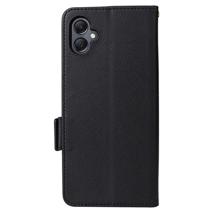 For Samsung Galaxy A05 4G Case Litchi Texture Cell Phone Leather Cover with Strap
