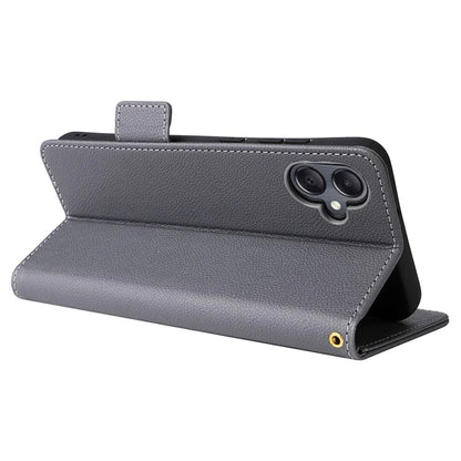 For Samsung Galaxy A05 4G Case Litchi Texture Cell Phone Leather Cover with Strap