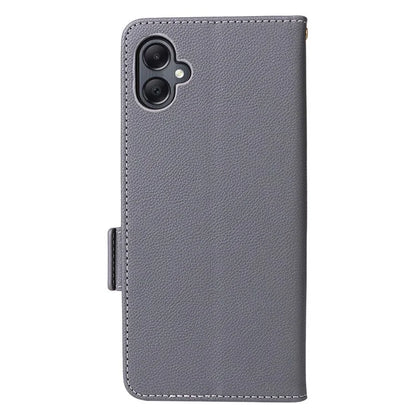 For Samsung Galaxy A05 4G Case Litchi Texture Cell Phone Leather Cover with Strap