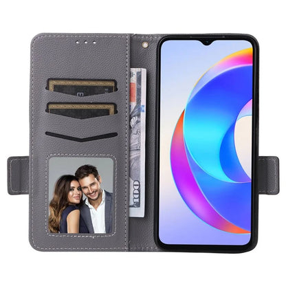 For Honor X5 Plus / Play 40C 5G Case Litchi Texture Flip Phone Shell Leather Cover with Strap