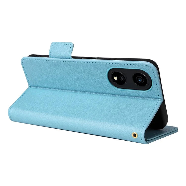 For Honor X5 Plus / Play 40C 5G Case Litchi Texture Flip Phone Shell Leather Cover with Strap