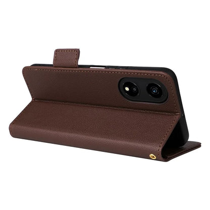 For Honor X5 Plus / Play 40C 5G Case Litchi Texture Flip Phone Shell Leather Cover with Strap