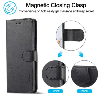 LC.IMEEKE For Honor 90 Pro Case PU Leather+TPU Calf Texture Phone Cover