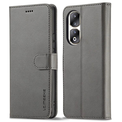 LC.IMEEKE For Honor 90 Pro Case PU Leather+TPU Calf Texture Phone Cover