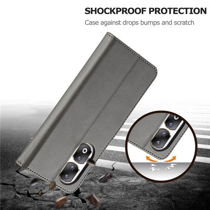 LC.IMEEKE For Honor 90 Pro Case PU Leather+TPU Calf Texture Phone Cover