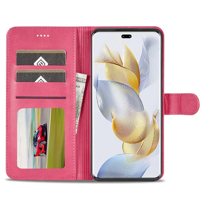 LC.IMEEKE For Honor 90 Pro Case PU Leather+TPU Calf Texture Phone Cover