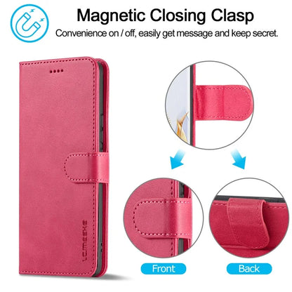 LC.IMEEKE For Honor 90 Pro Case PU Leather+TPU Calf Texture Phone Cover