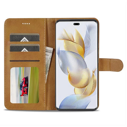 LC.IMEEKE For Honor 90 Pro Case PU Leather+TPU Calf Texture Phone Cover