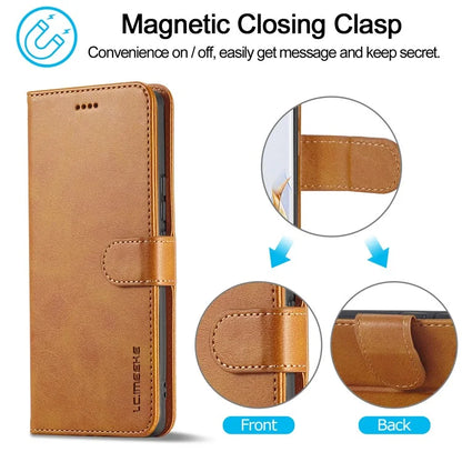 LC.IMEEKE For Honor 90 Pro Case PU Leather+TPU Calf Texture Phone Cover