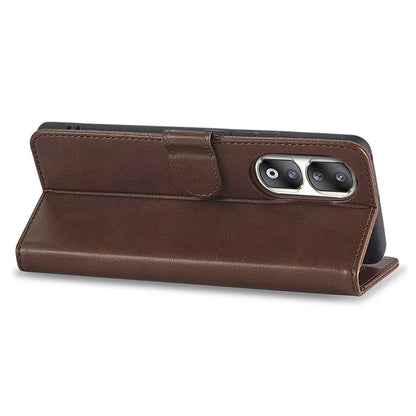 LC.IMEEKE For Honor 90 Pro Case PU Leather+TPU Calf Texture Phone Cover