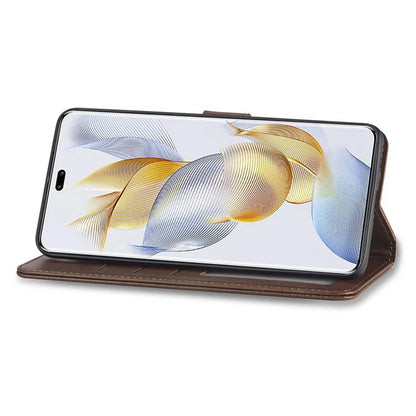 LC.IMEEKE For Honor 90 Pro Case PU Leather+TPU Calf Texture Phone Cover