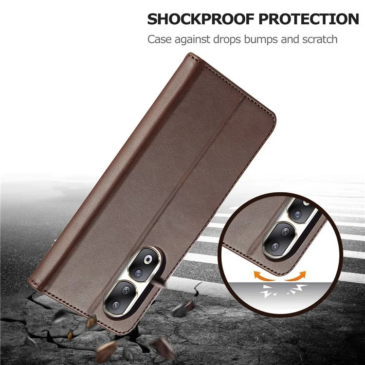 LC.IMEEKE For Honor 90 Pro Case PU Leather+TPU Calf Texture Phone Cover