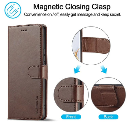 LC.IMEEKE For Honor 90 Pro Case PU Leather+TPU Calf Texture Phone Cover