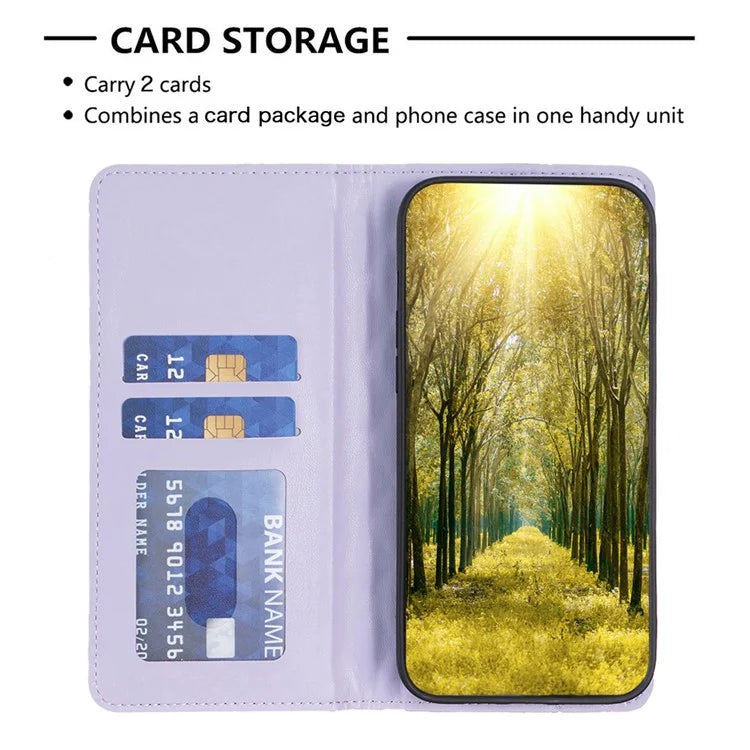 BINFEN COLOR BF Style-16 For Google Pixel 8a Case Rhombus Imprinted Stand Phone Cover