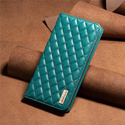 BINFEN COLOR BF Style-16 For Google Pixel 8a Case Rhombus Imprinted Stand Phone Cover
