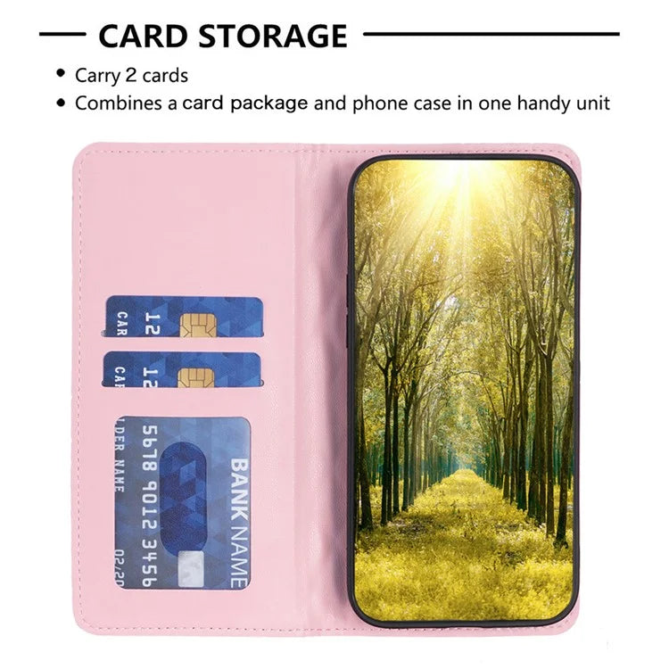 BINFEN COLOR BF Style-16 For Google Pixel 8a Case Rhombus Imprinted Stand Phone Cover