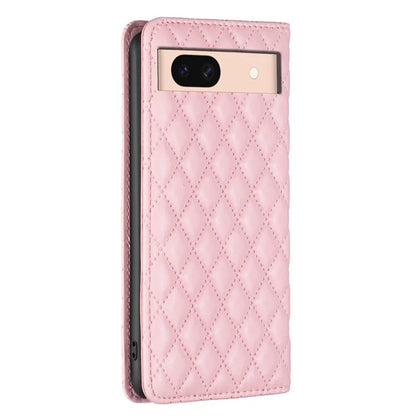 BINFEN COLOR BF Style-16 For Google Pixel 8a Case Rhombus Imprinted Stand Phone Cover