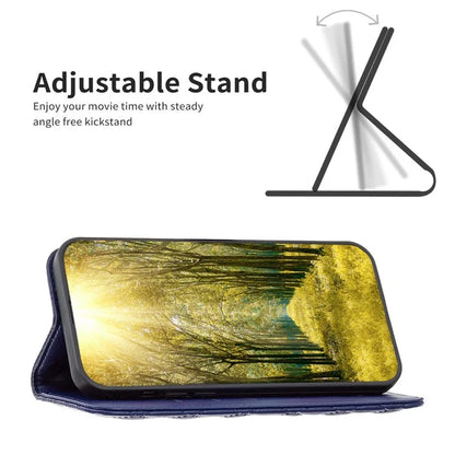 BINFEN COLOR BF Style-16 For Google Pixel 8a Case Rhombus Imprinted Stand Phone Cover