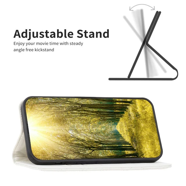 BINFEN COLOR BF Style-16 For Google Pixel 8a Case Rhombus Imprinted Stand Phone Cover