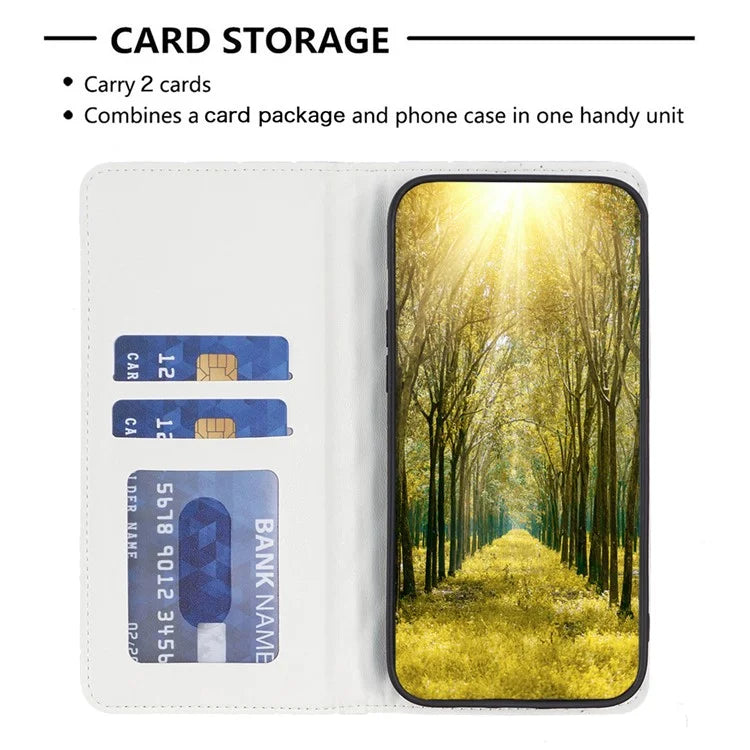 BINFEN COLOR BF Style-16 For Google Pixel 8a Case Rhombus Imprinted Stand Phone Cover