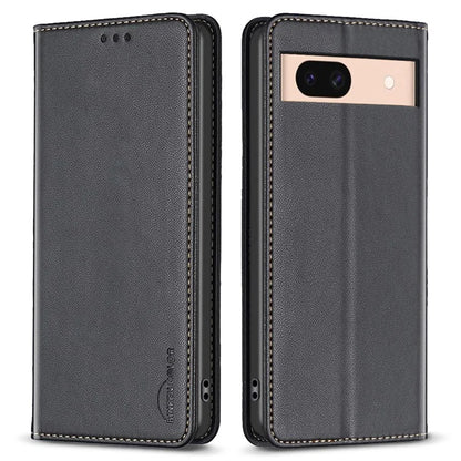BINFEN COLOR BF18 For Google Pixel 8a Case PU Leather Phone Cover with Card Slots