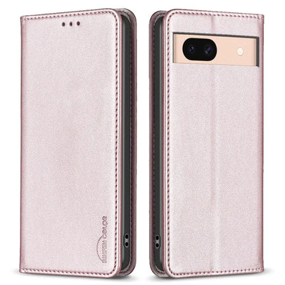 BINFEN COLOR BF18 For Google Pixel 8a Case PU Leather Phone Cover with Card Slots