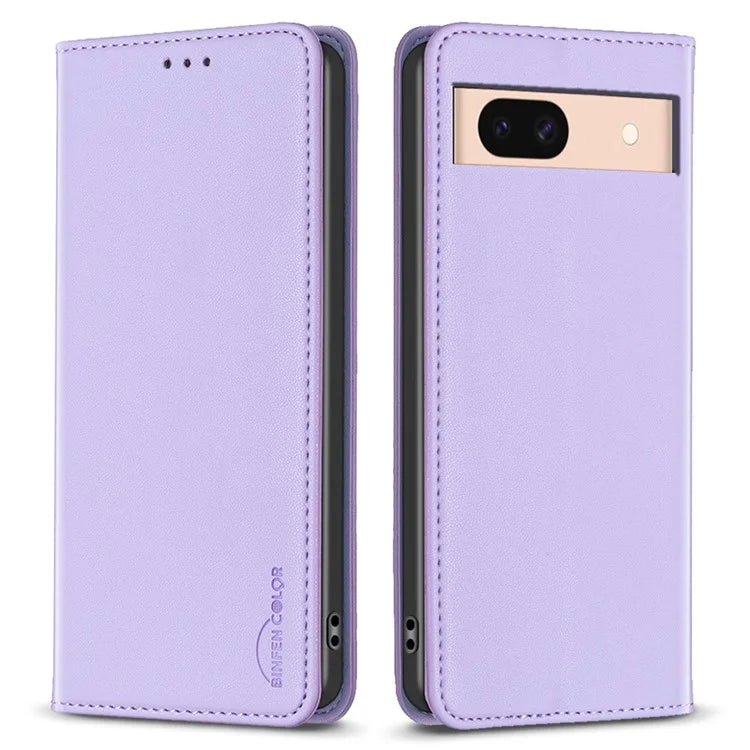 BINFEN COLOR BF18 For Google Pixel 8a Case PU Leather Phone Cover with Card Slots