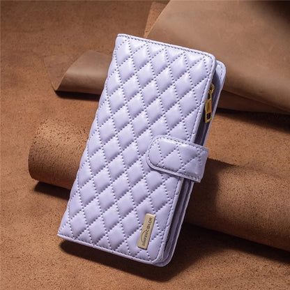 BINFEN COLOR BF Style-15 For Google Pixel 8a Case Zipper Wallet Leather Stand Cover