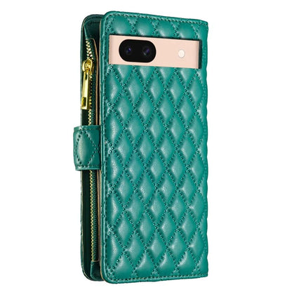 BINFEN COLOR BF Style-15 For Google Pixel 8a Case Zipper Wallet Leather Stand Cover