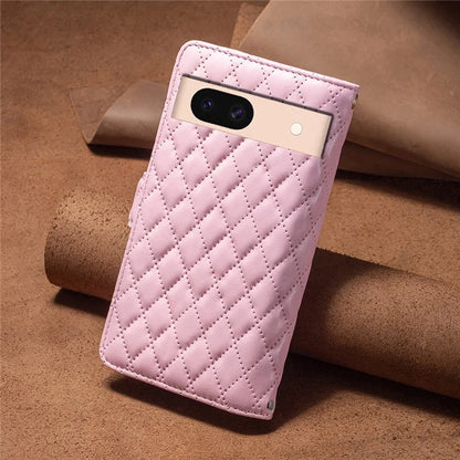 BINFEN COLOR BF Style-15 For Google Pixel 8a Case Zipper Wallet Leather Stand Cover