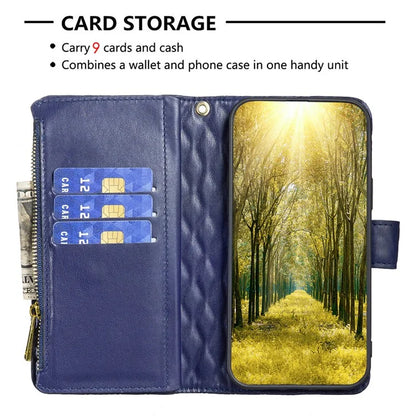 BINFEN COLOR BF Style-15 For Google Pixel 8a Case Zipper Wallet Leather Stand Cover