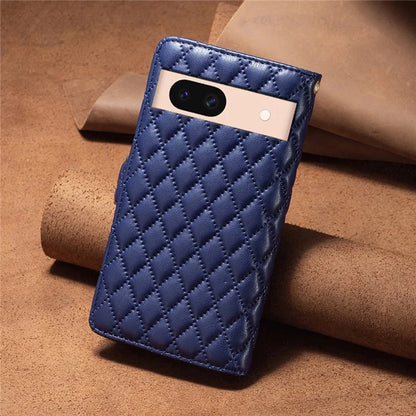 BINFEN COLOR BF Style-15 For Google Pixel 8a Case Zipper Wallet Leather Stand Cover