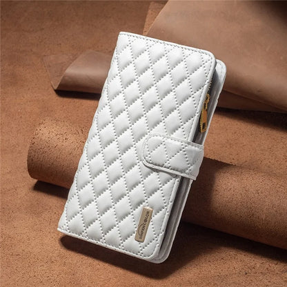 BINFEN COLOR BF Style-15 For Google Pixel 8a Case Zipper Wallet Leather Stand Cover