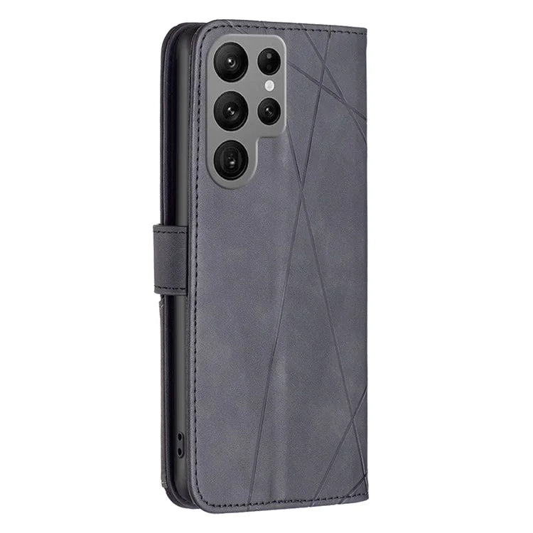 BINFEN COLOR BF05 For Samsung Galaxy S24 Ultra Case PU Leather Folio Flip Phone Cover