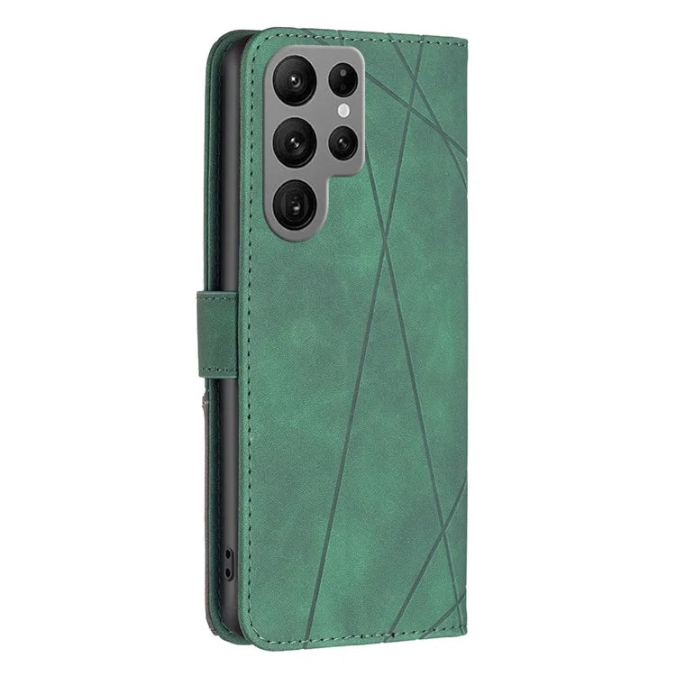 BINFEN COLOR BF05 For Samsung Galaxy S24 Ultra Case PU Leather Folio Flip Phone Cover