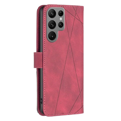 BINFEN COLOR BF05 For Samsung Galaxy S24 Ultra Case PU Leather Folio Flip Phone Cover